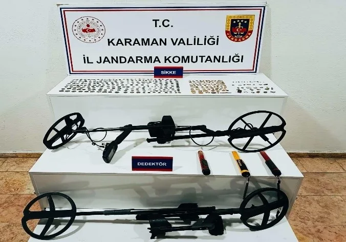 Karaman’da Jandarma Uygulamalarında 334 Tarihi Sikke Ele Geçirildi: 4 Kişi Tutuklandı