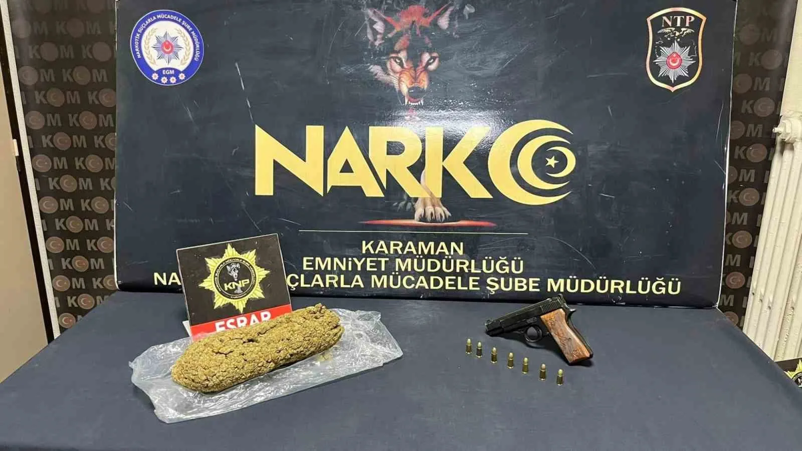 Karaman’da 1 Haftalık Uygulama: 9 Tutuklama, Silah ve Uyuşturucu Ele Geçirildi