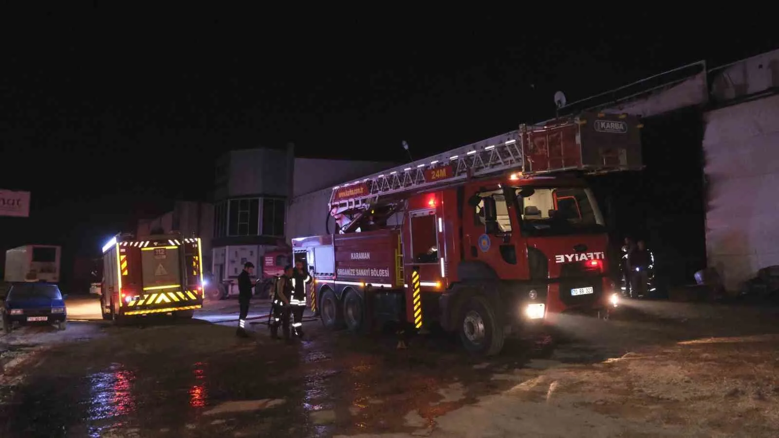 Karaman OSB’de Dorse Üretim Fabrikasında Yangın