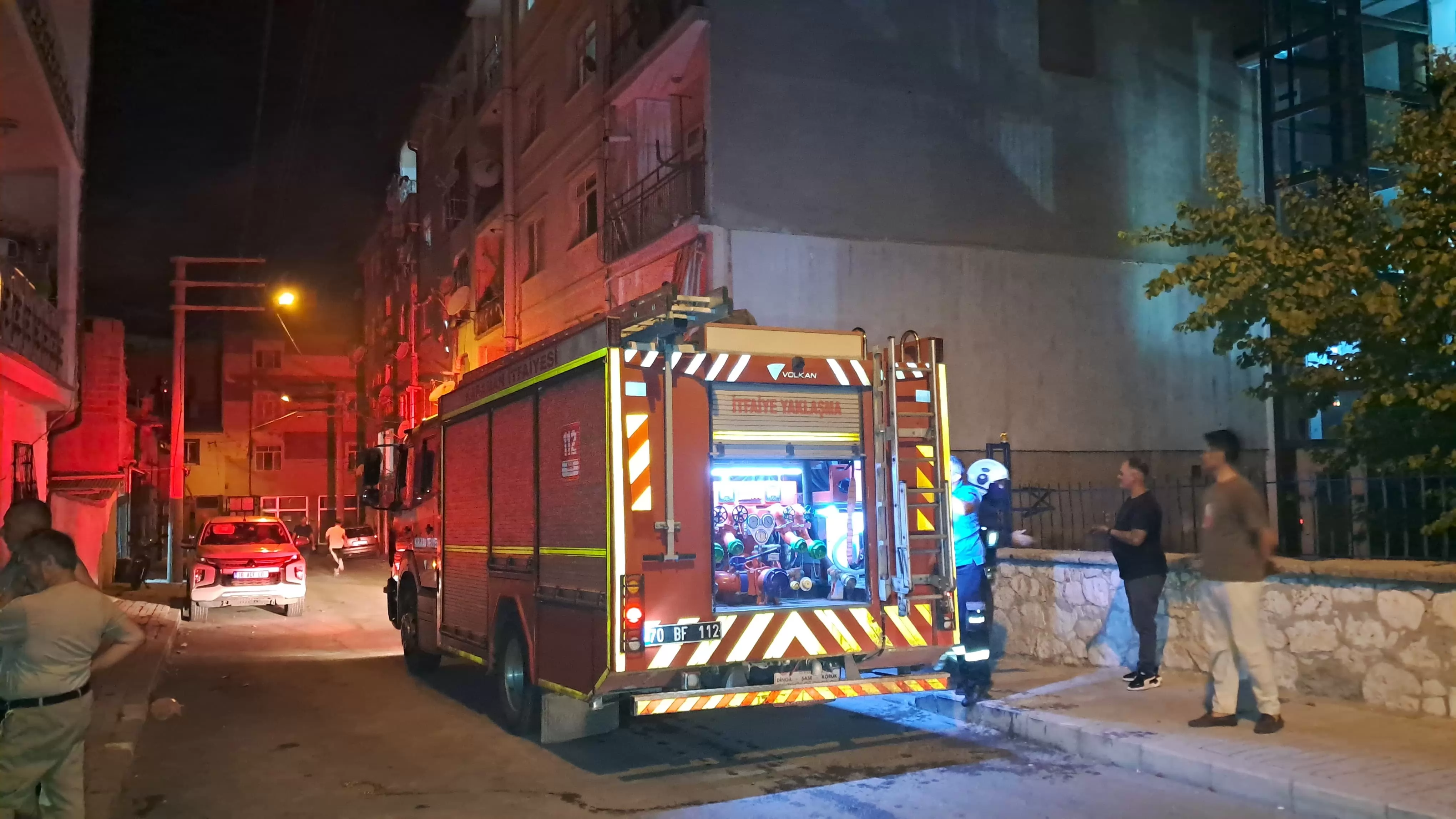 Karaman’da Mutfakta Çıkan Yangın Paniğe Neden Oldu