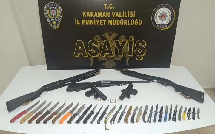 Karaman’da bir haftalık denetimlerde 12 kişi tutuklandı