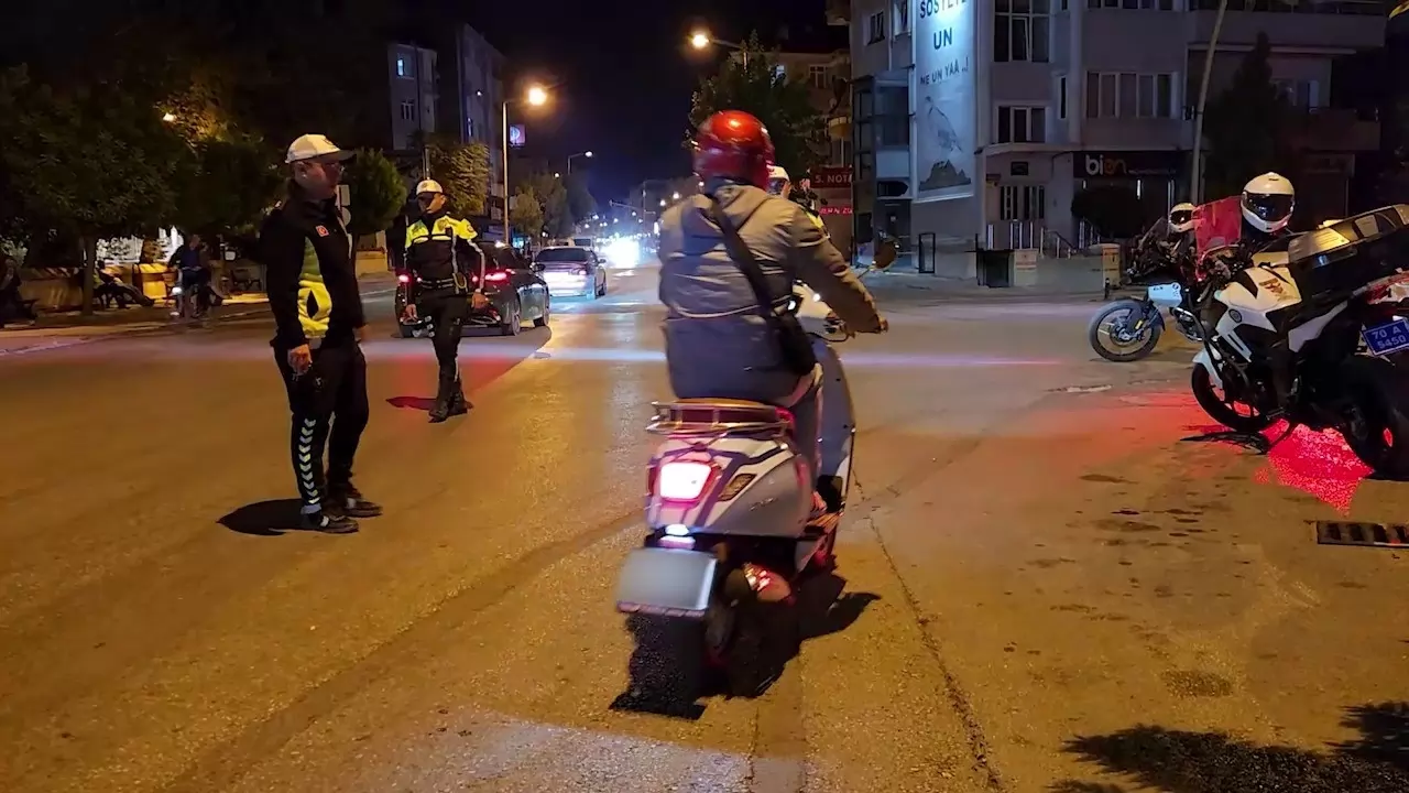 Karaman’da Motosiklet Denetimlerinde 387 Sürücüye Ceza Kesildi