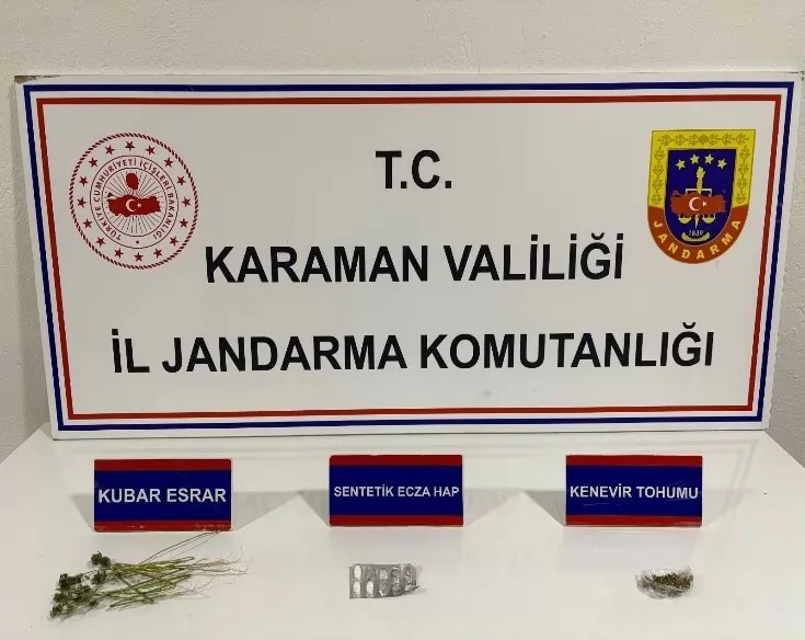 Karaman’da jandarmadan suçlulara geçit yok: 8 tutuklama, tarihi eser ve uyuşturucu ele geçirildi