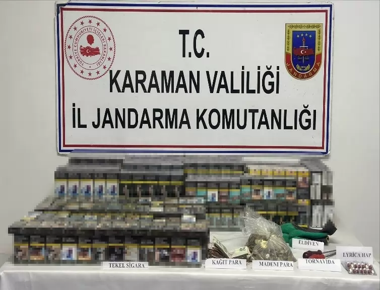 Karaman’da Jandarma Uygulamalarında 35 Bin 100 Makaron Ele Geçirildi